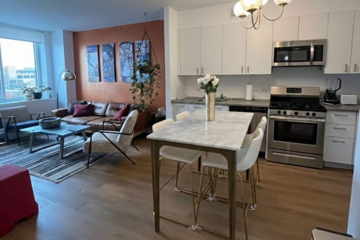 Open kitchen and living area — Lower East Side, NYC
