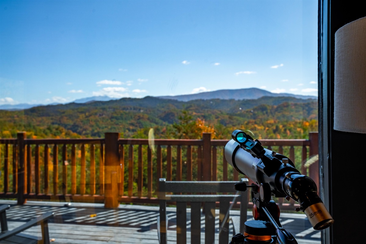 Breathtaking fall colors surround you&mdash;enjoy the vibrant beauty of the Smoky Mountains right from the deck!