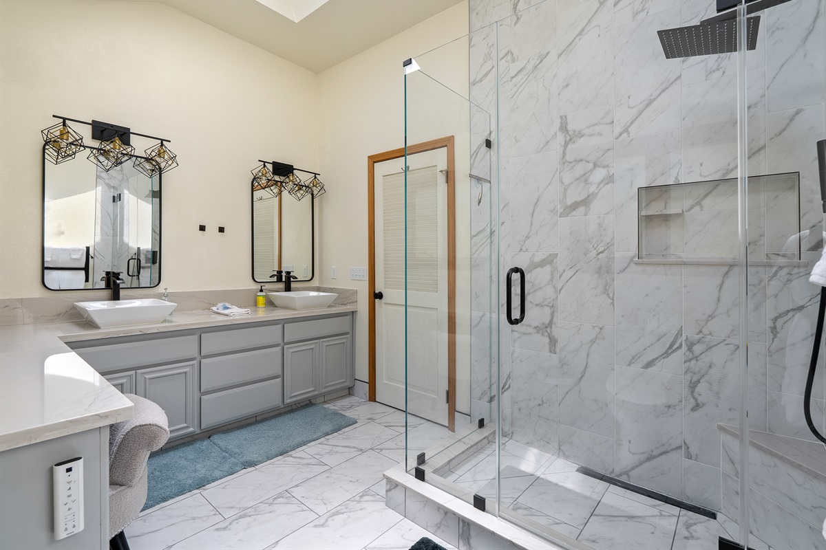 Refresh and recharge in style in this premium walk-in shower.