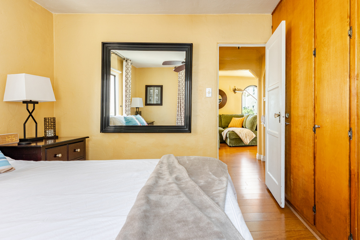 There's plenty of storage in bedroom #1 for personal belongings between the dual nightstands, tall dresser and built in closet.