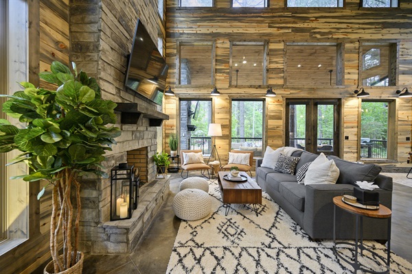 Living Room with 65" TV
