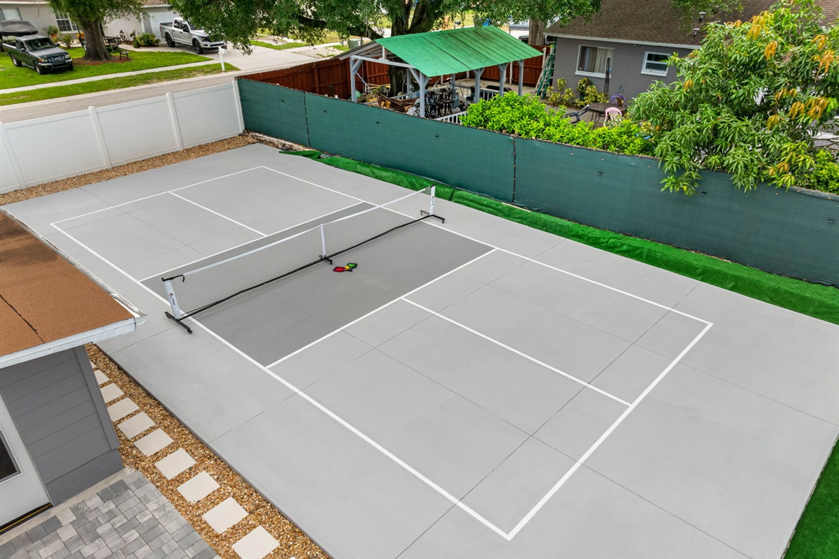 Few stays offer a dedicated court like this—challenge your crew to a match!