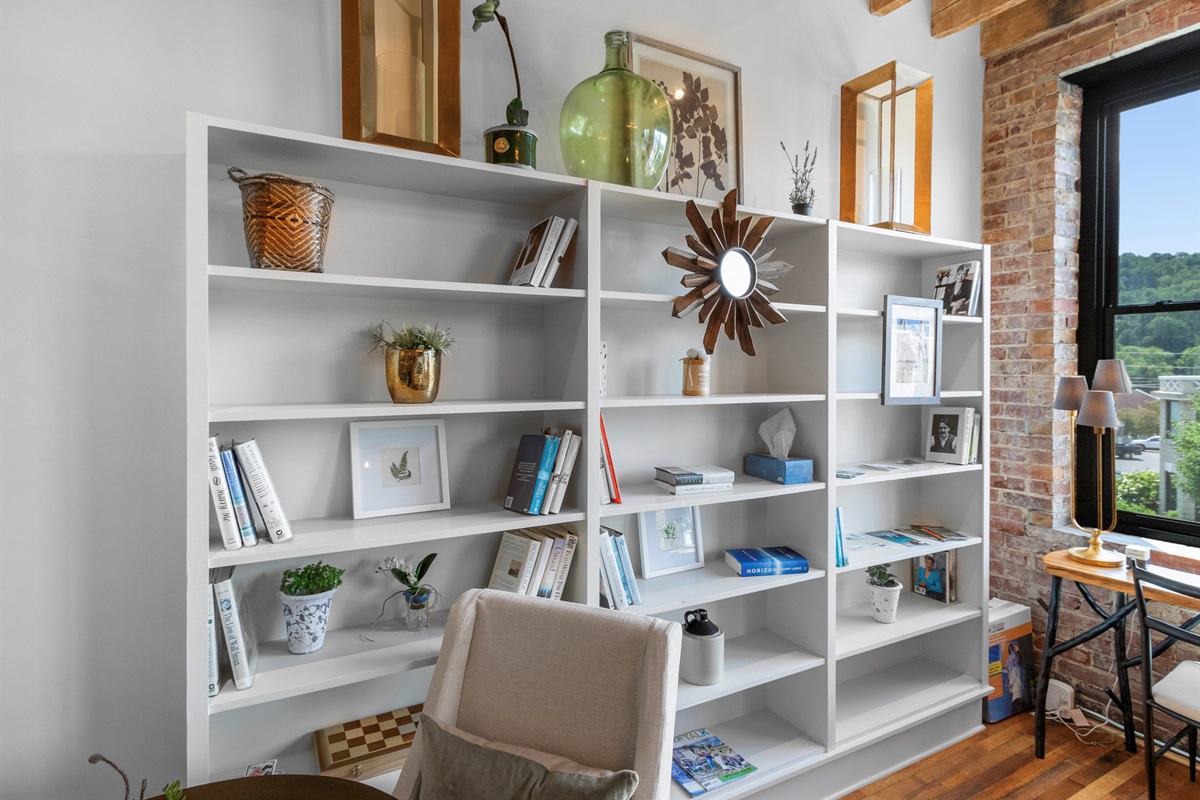 Built in bookshelves