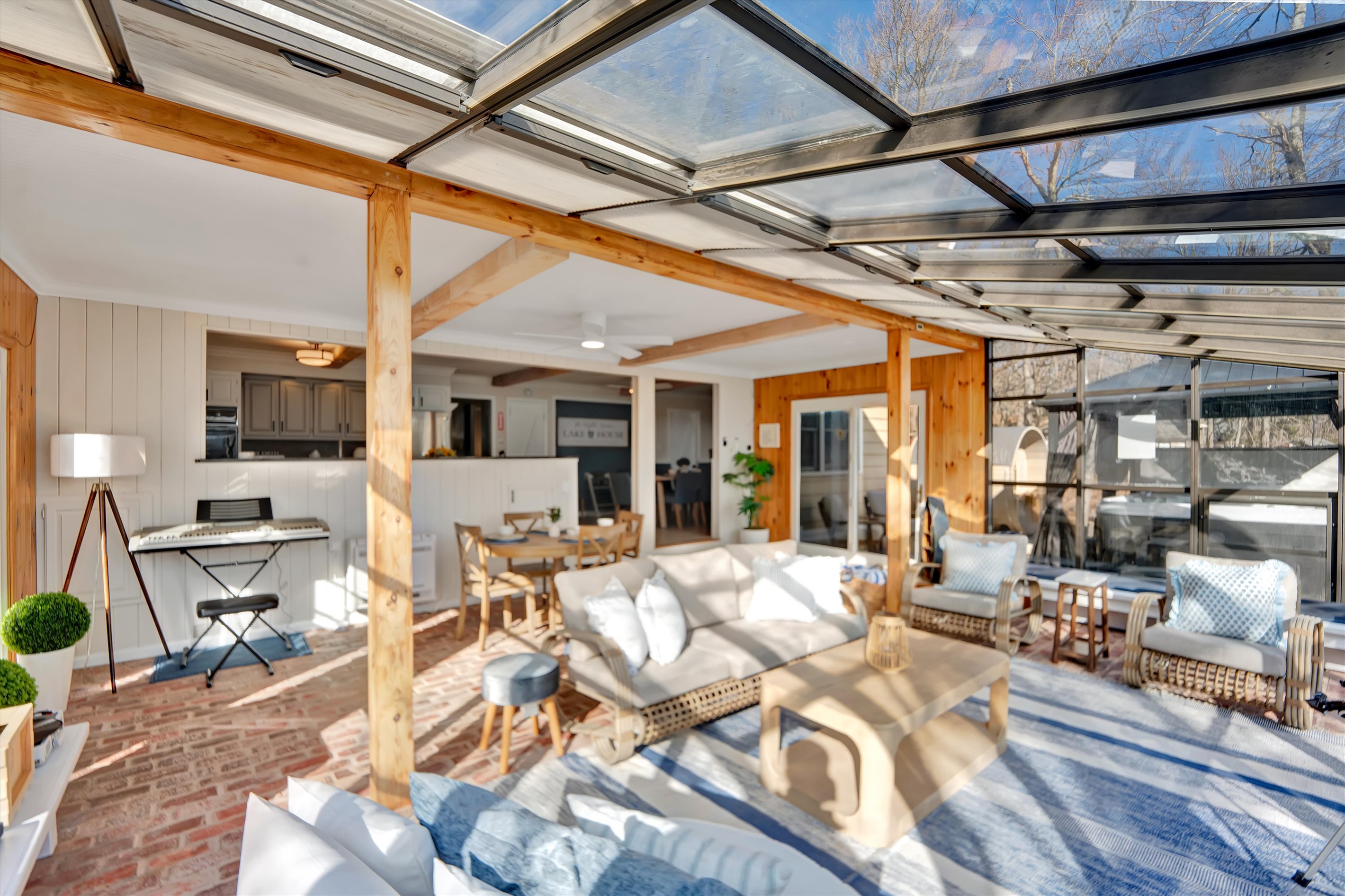 Bright winter mornings in the sun-filled solarium