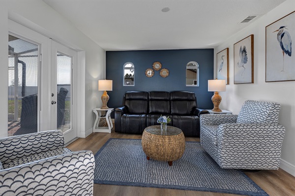 TV room w/ YouTubeTV provided. Leather recliner with massage and heat features too.