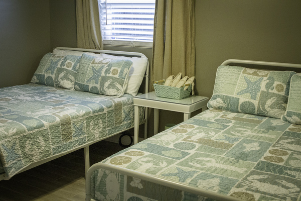 A view of the full size beds