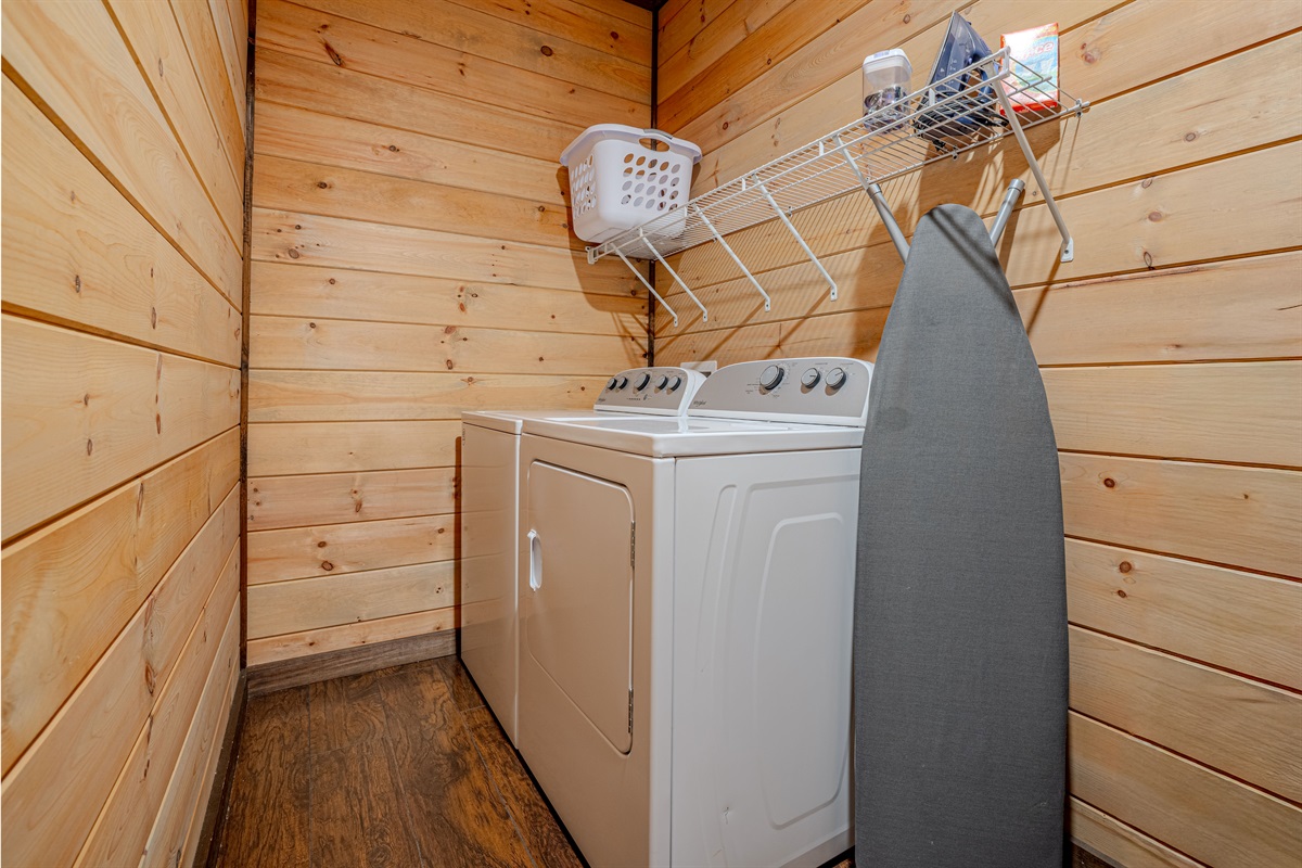In-unit washer and dryer — perfect for longer stays.