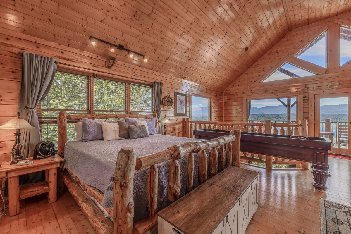upper level king bed