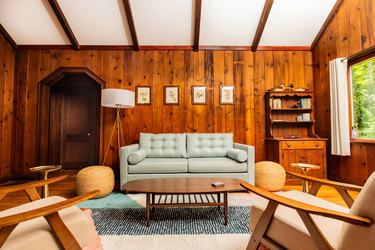 Relax on the sofa, which pulls out to a comfortable queen bed for extra guests