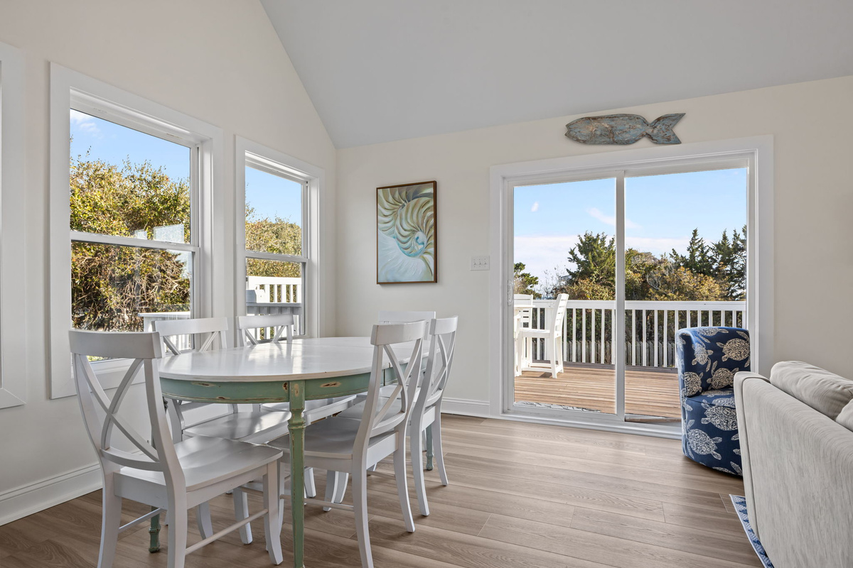 Vacation dining is better with a view and fresh coastal air just steps away