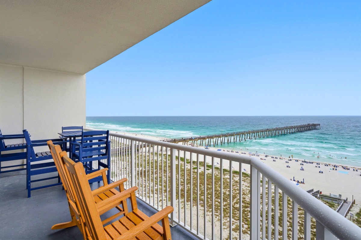 Comfortable balcony seating provides the perfect setting for quiet mornings, afternoon relaxation, or sunset conversations.