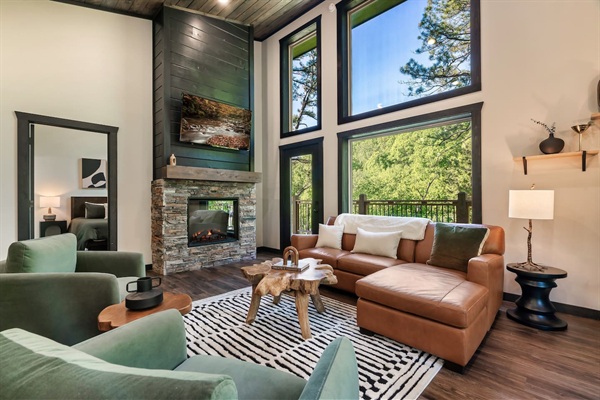 Soaring ceilings, massive windows, and seamless indoor-outdoor flow.