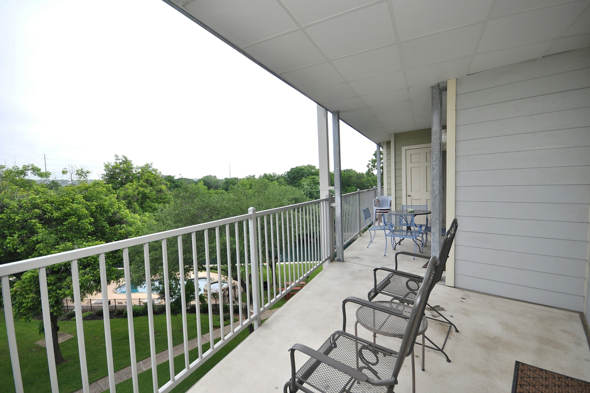 Double balcony with great views!
