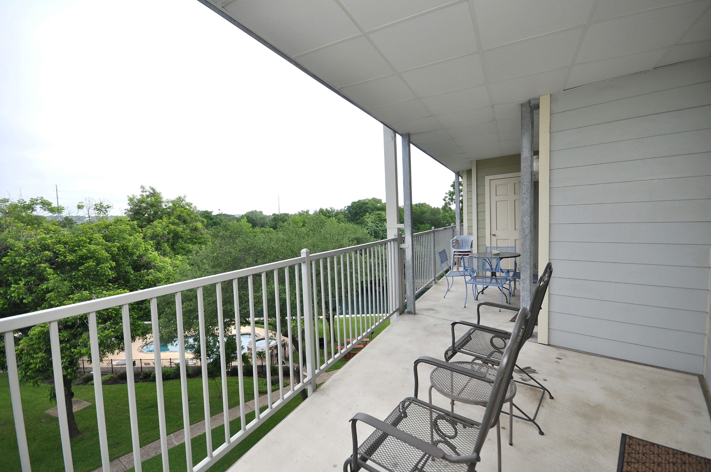 Double balcony with great views!