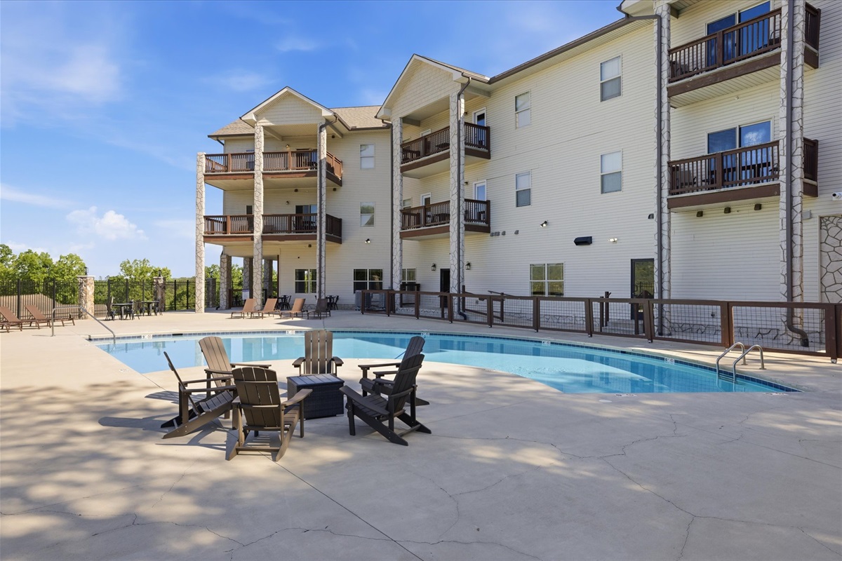 Cool off and relax at the resort pool, with plenty of space to lounge and enjoy the mountain setting during the day.