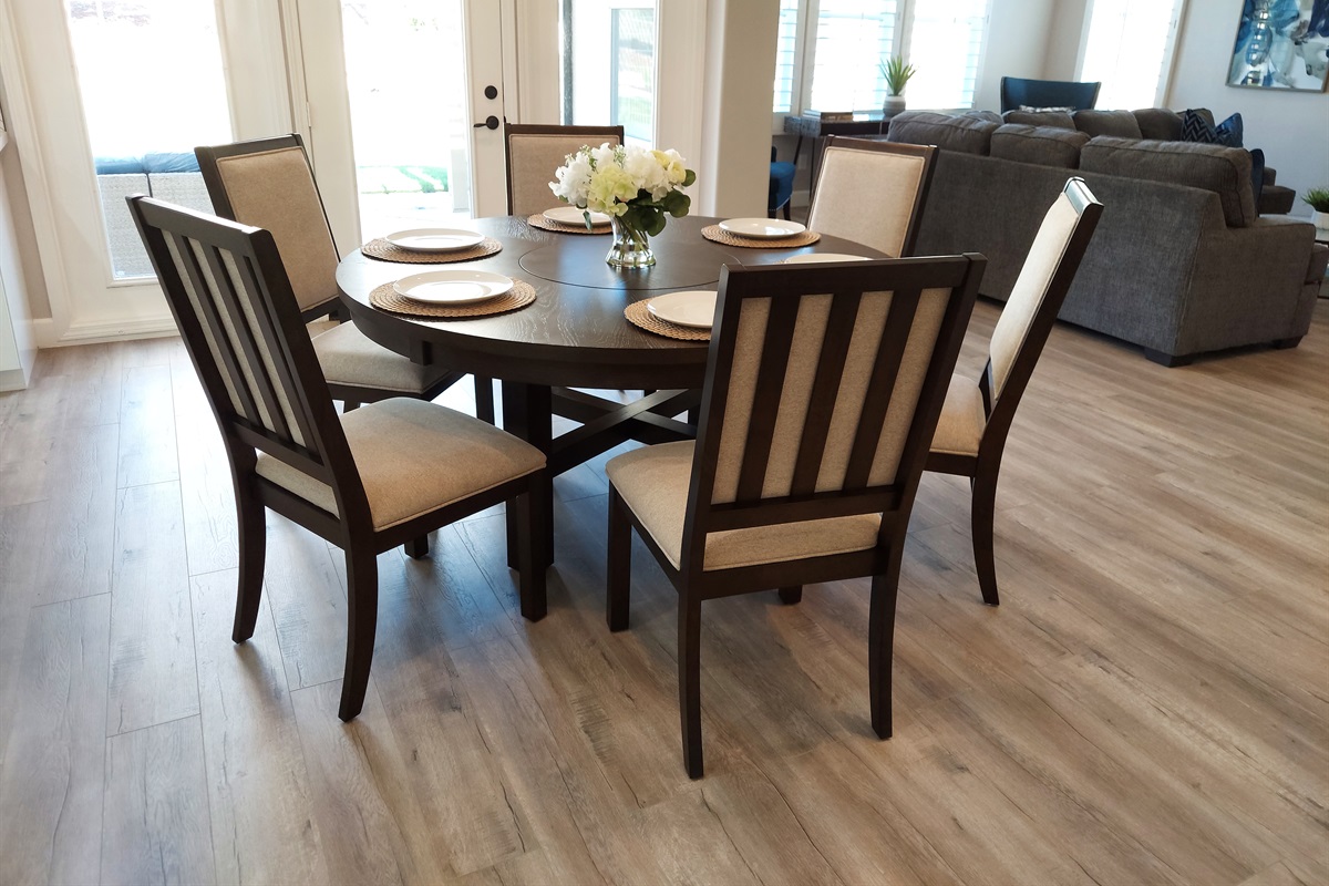 Dining table with Lazy Susan
