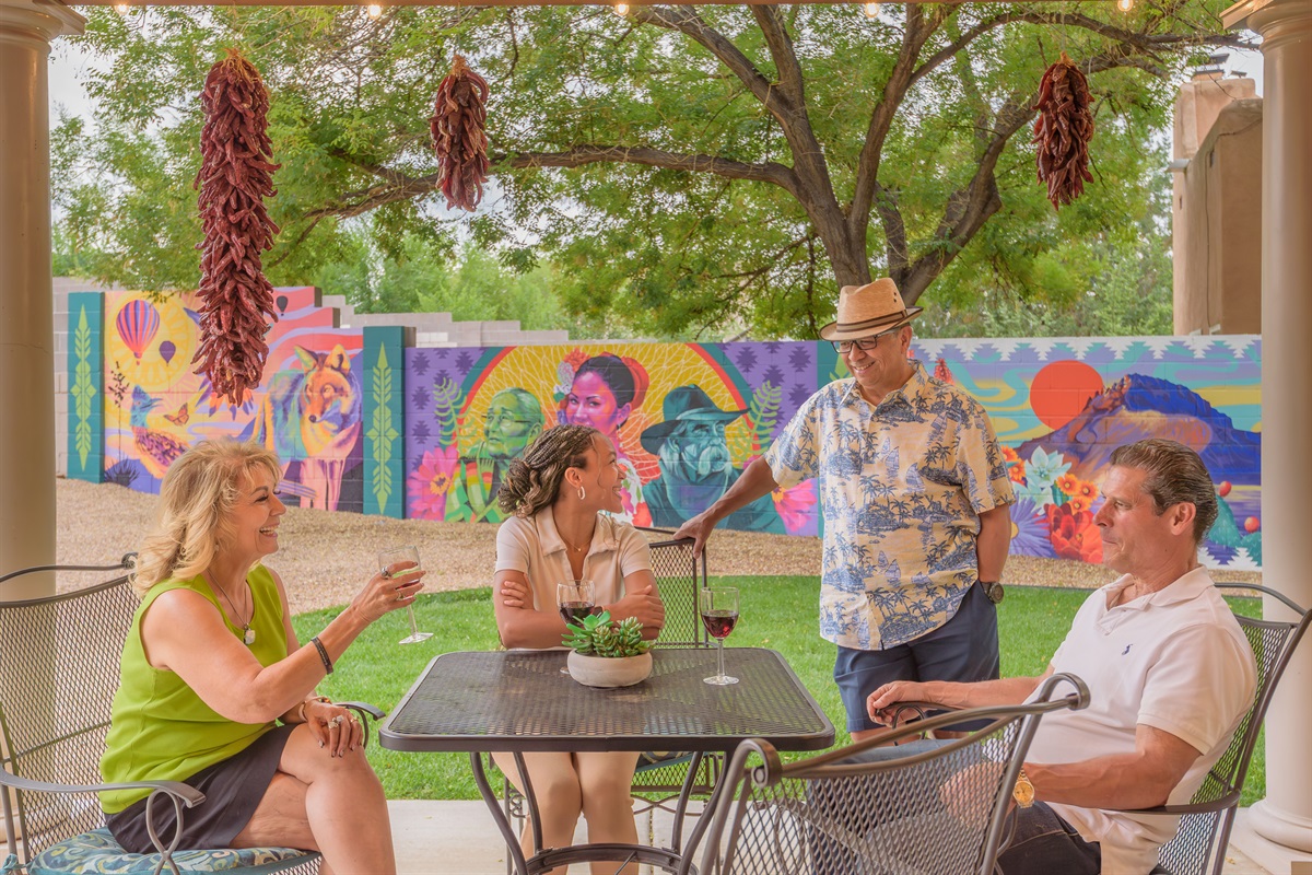 Talk about your day at the Sandia Casino in you private back yard setting