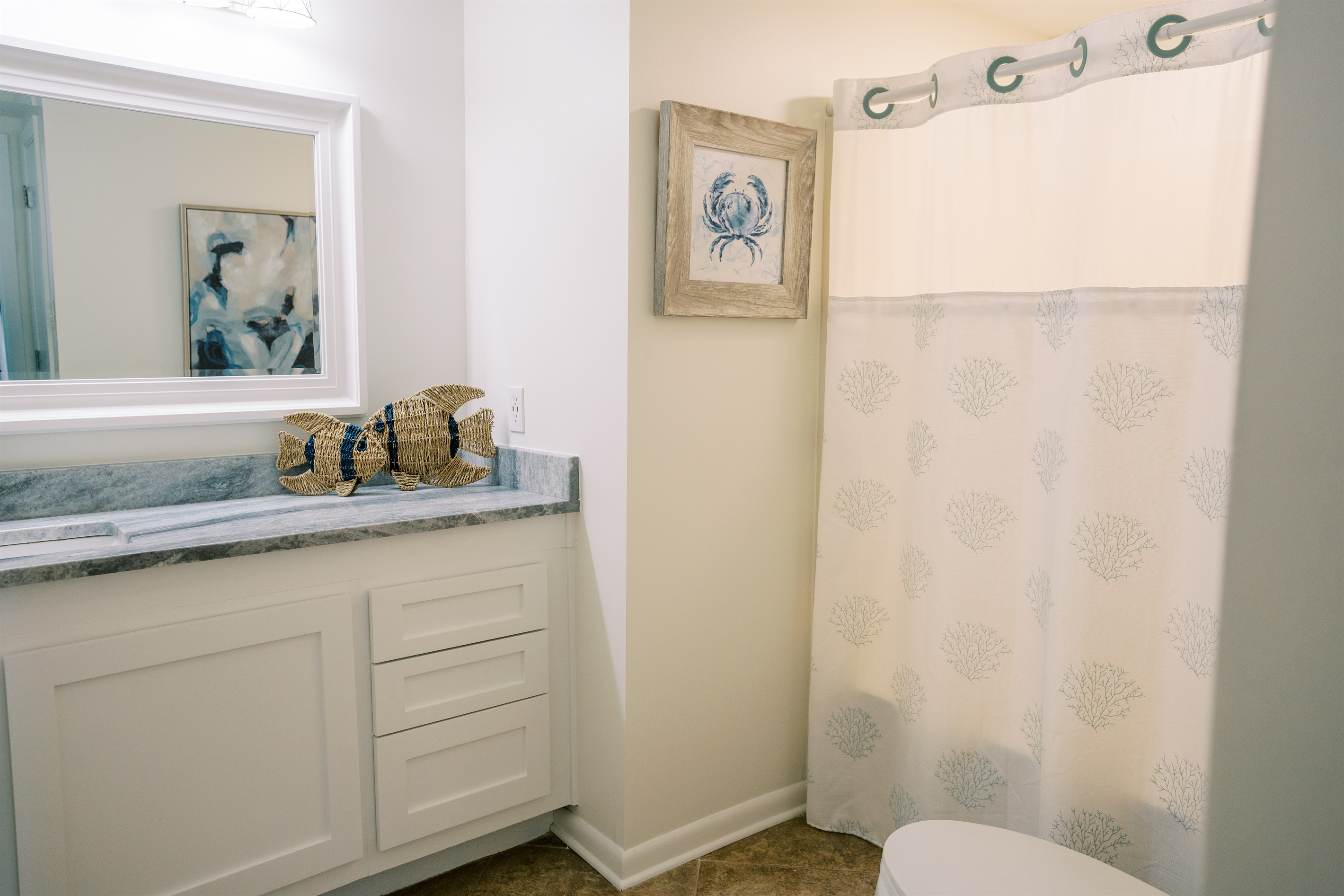 Primary Bath - plenty of light and room for 2!
