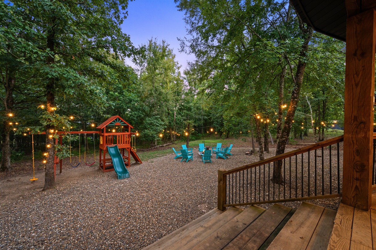 Welcome to Oklahoma Smokeshow - modern cabin vibes, open layout, cozy textures, and forest views.