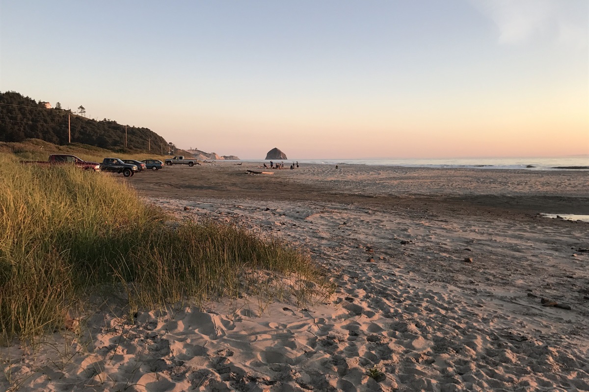 Cape Kiwanda and Haystack Rock view to the South