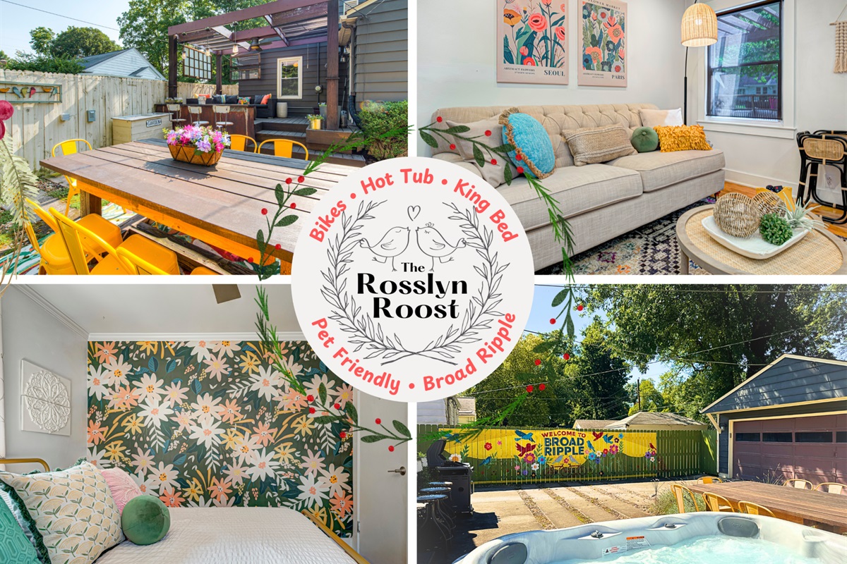 Relax, recharge, & explore Broad Ripple! Rosslyn Roost is  perfect for couples and families