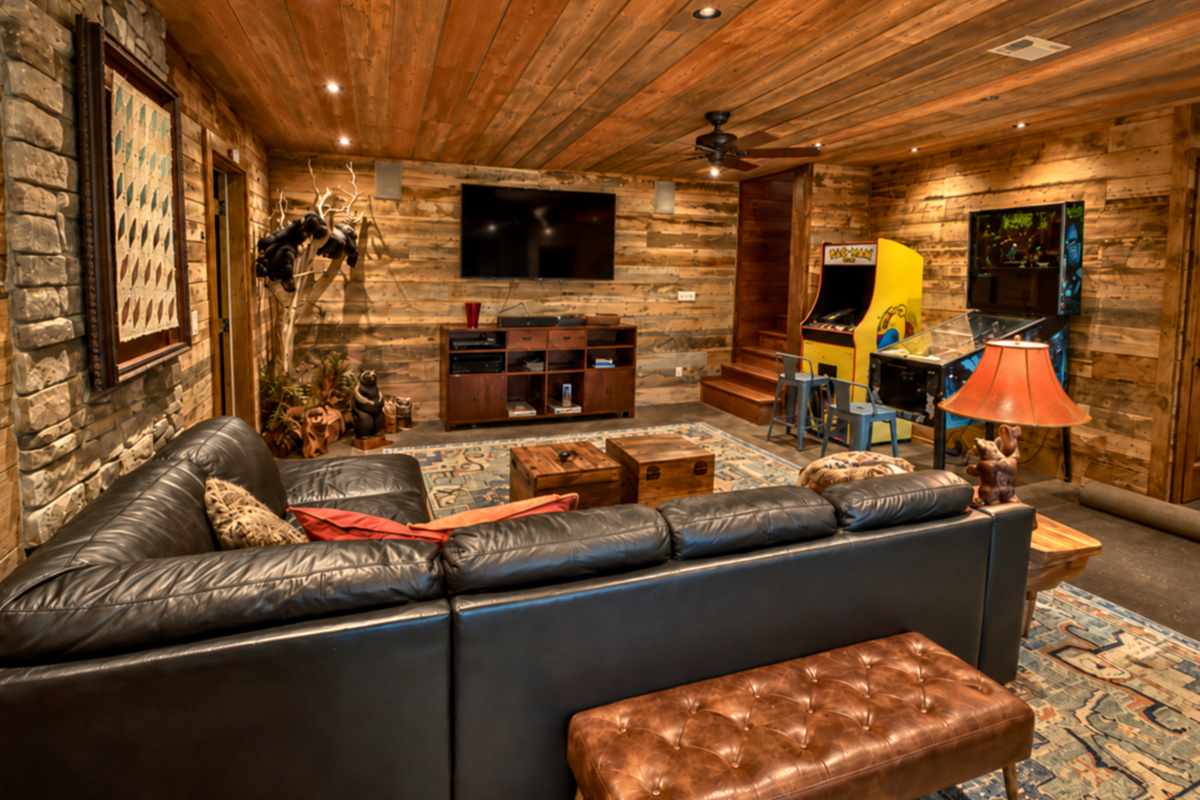 Bring everyone together for movies in the downstairs lounge.