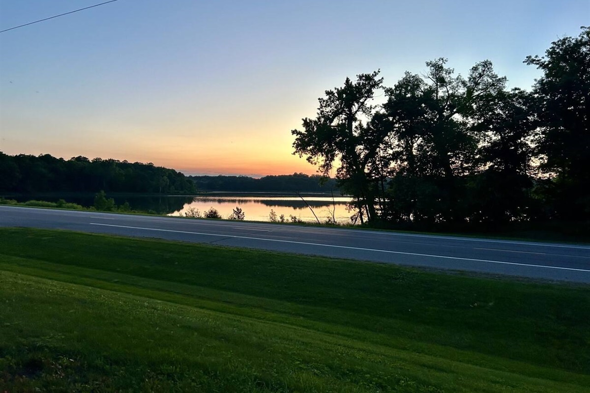 Lake view from the front yard
