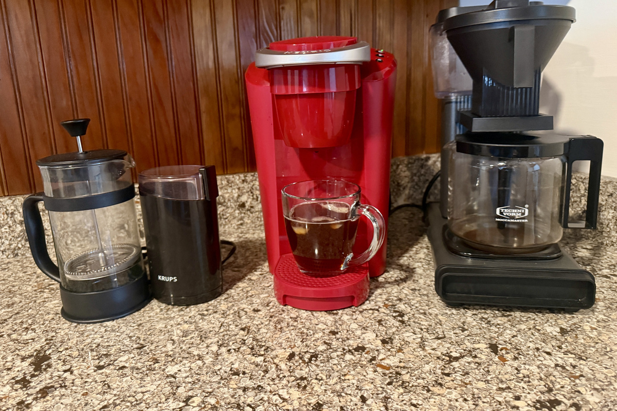 Mocha Master (regular), French Press & Grinder, Keurig