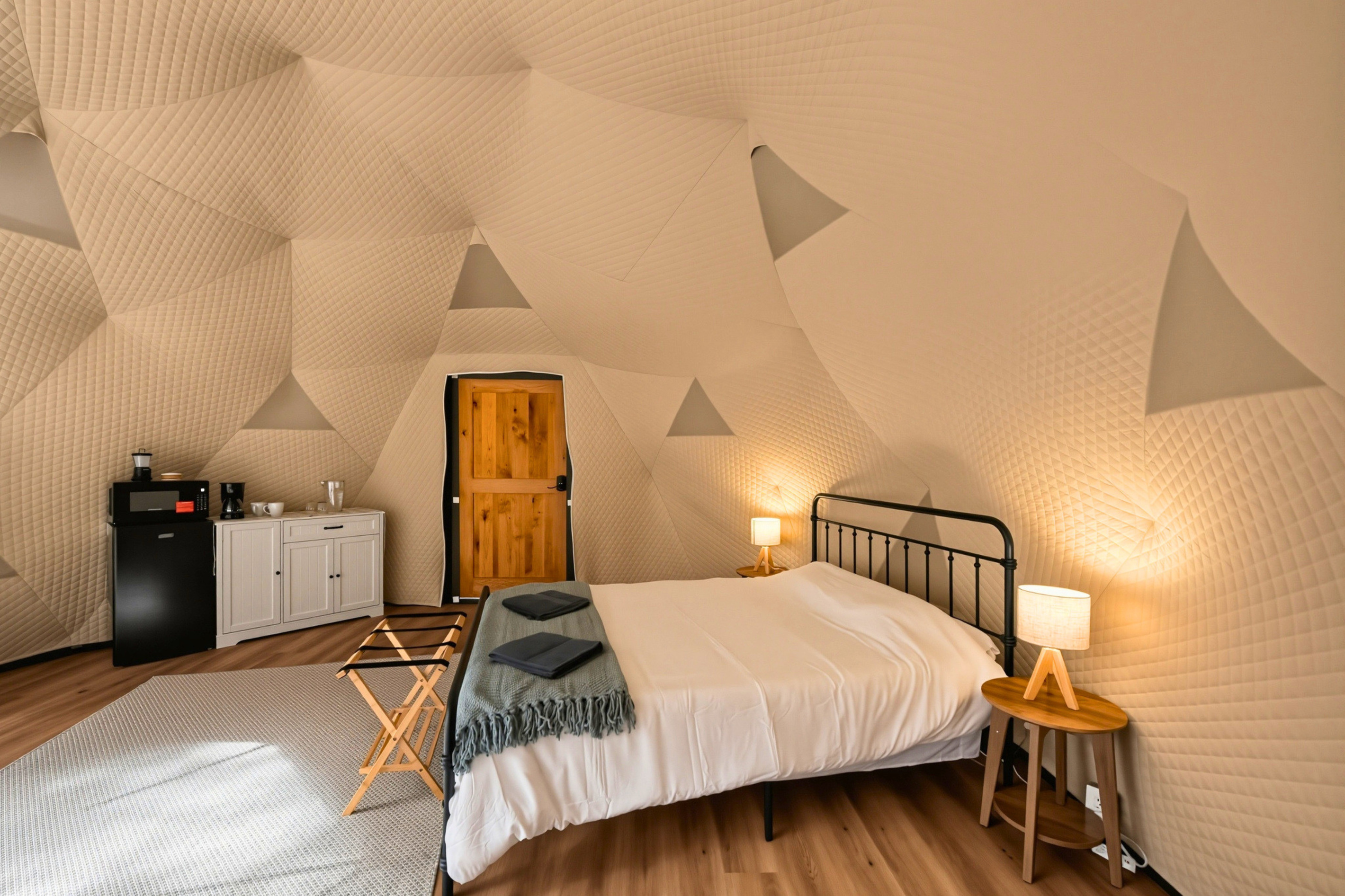 Make yourself at home with a comfortable bed and convenient in-dome amenities.