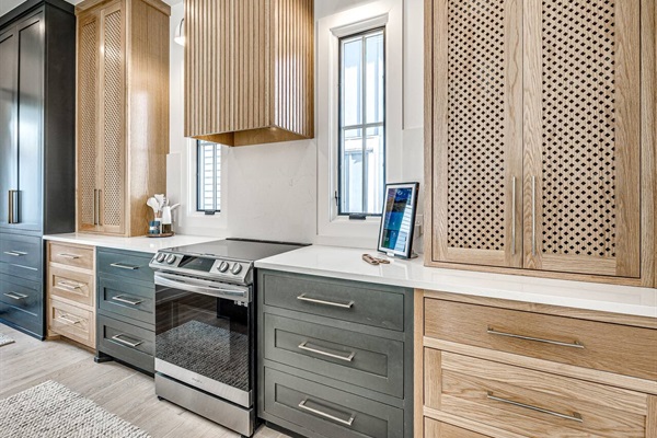 Modern kitchen with induction stove