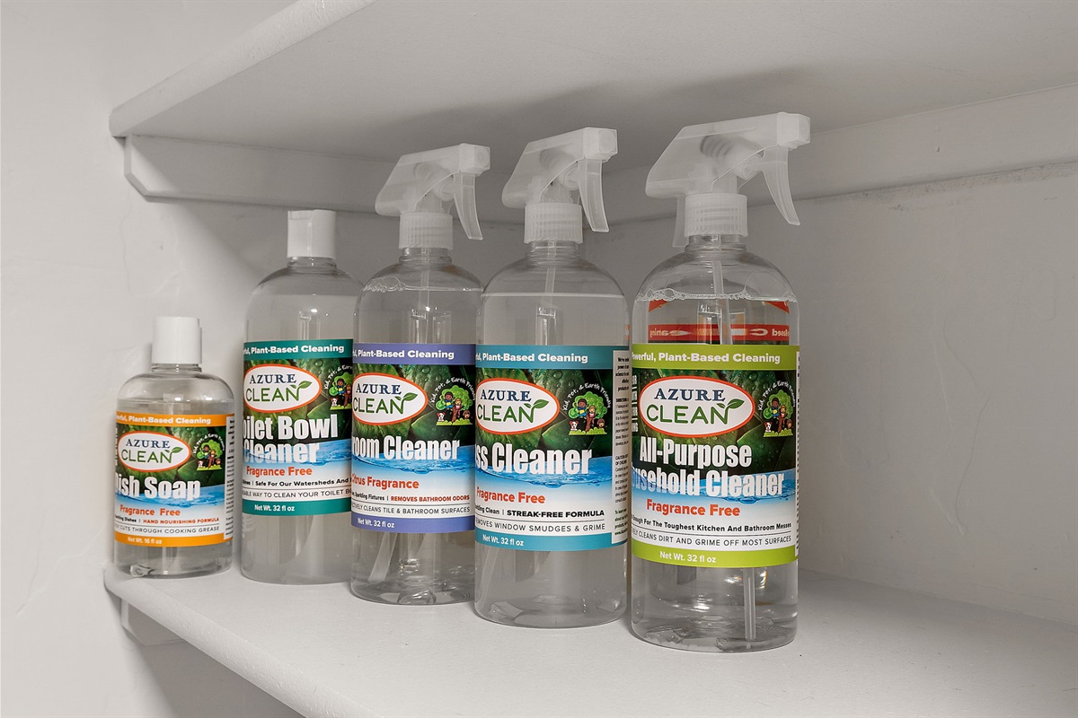 We clean with non-toxic cleaners