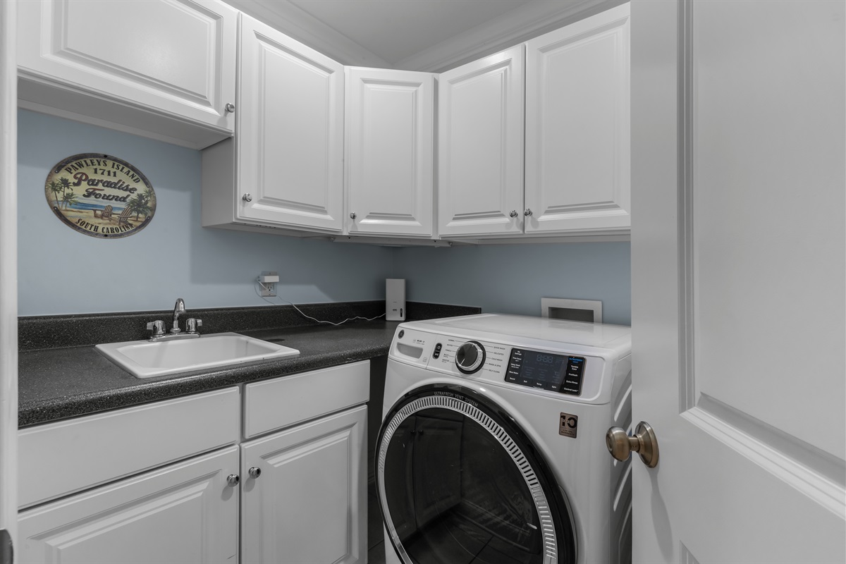 Custom laundry room available for your use