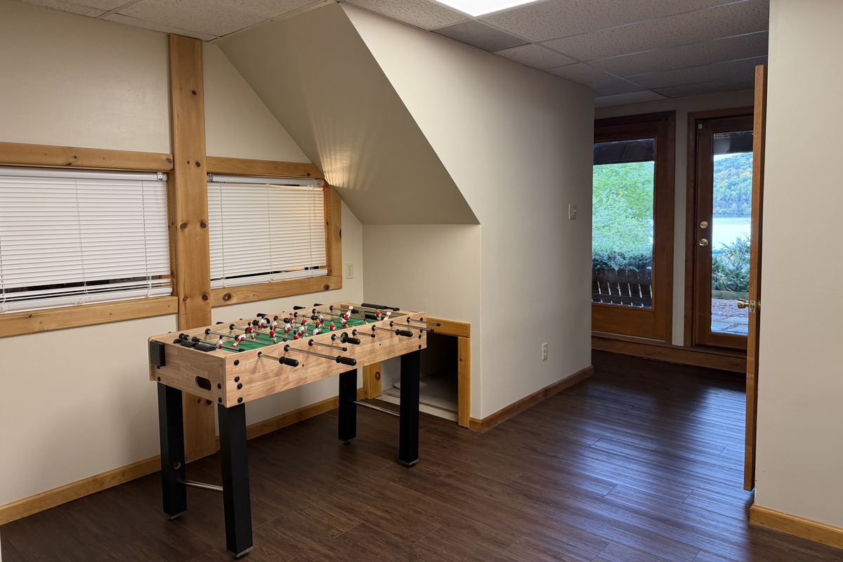 Lower Level with foosball