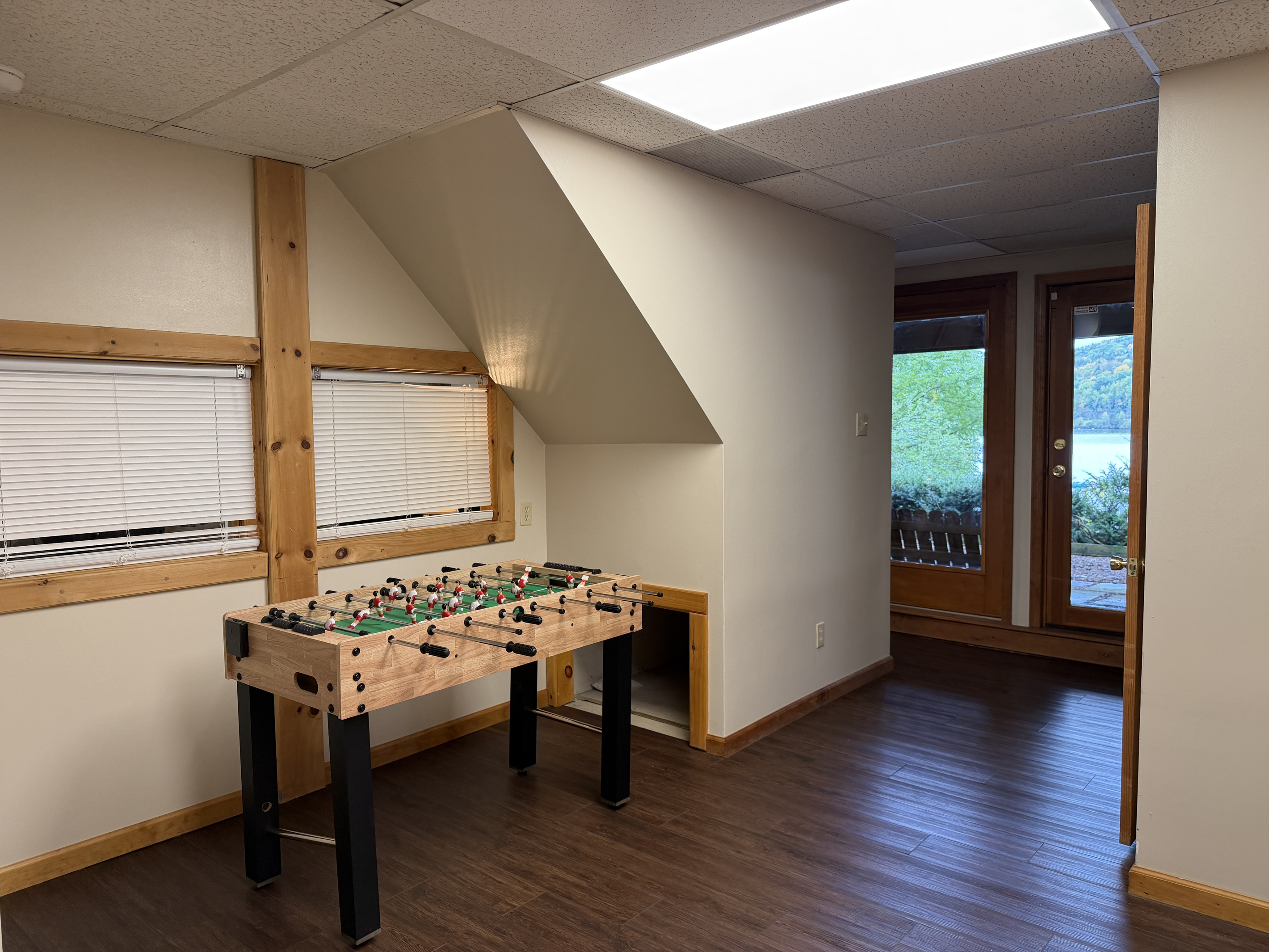 Lower Level with foosball