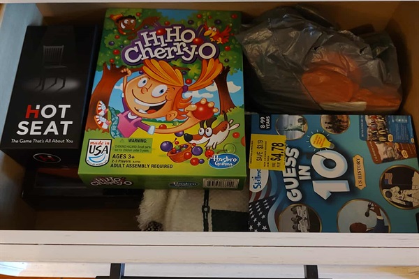 Don't forget to check out the game drawer located in the dinette cabinet.
