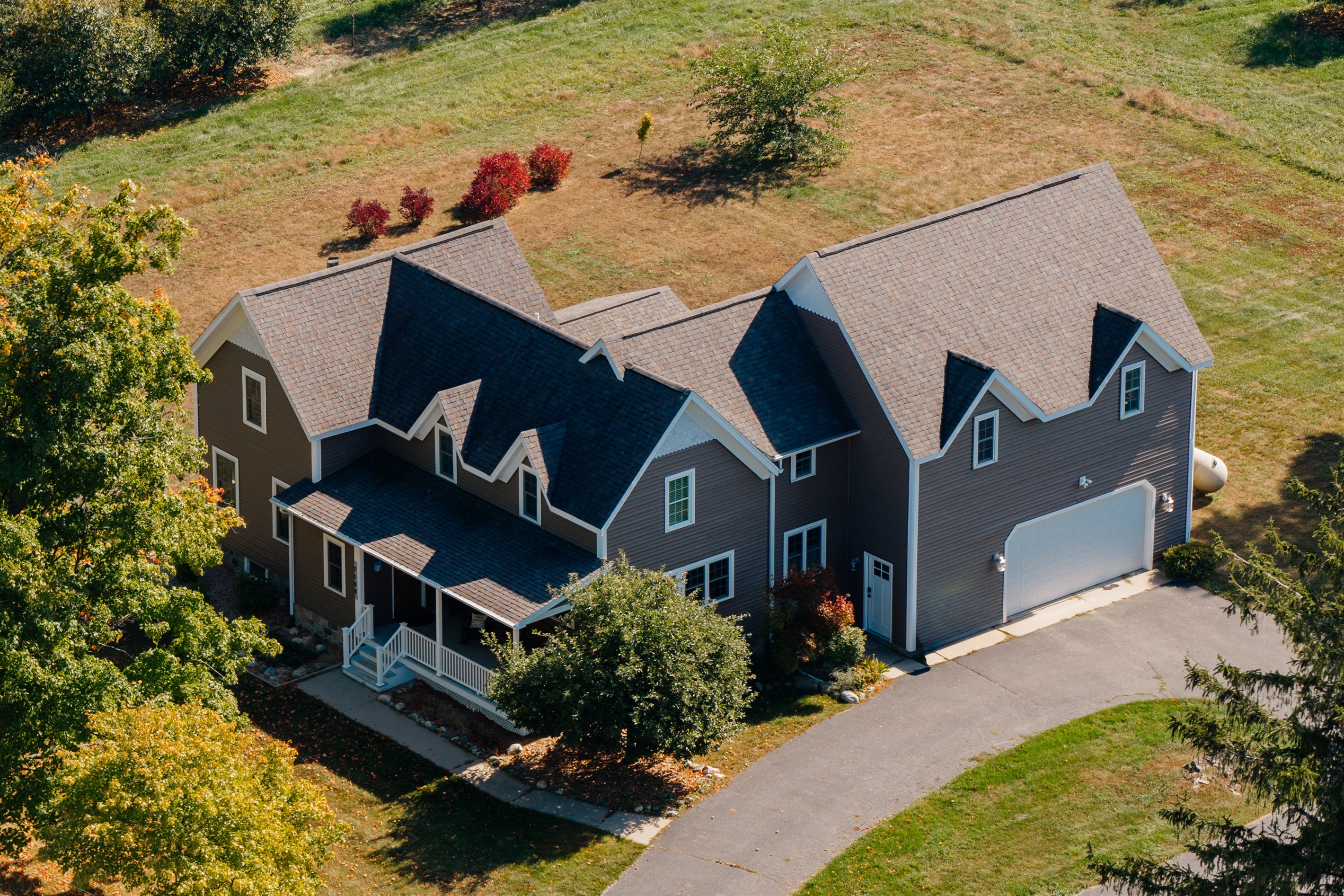 Spacious home surrounded by orchards