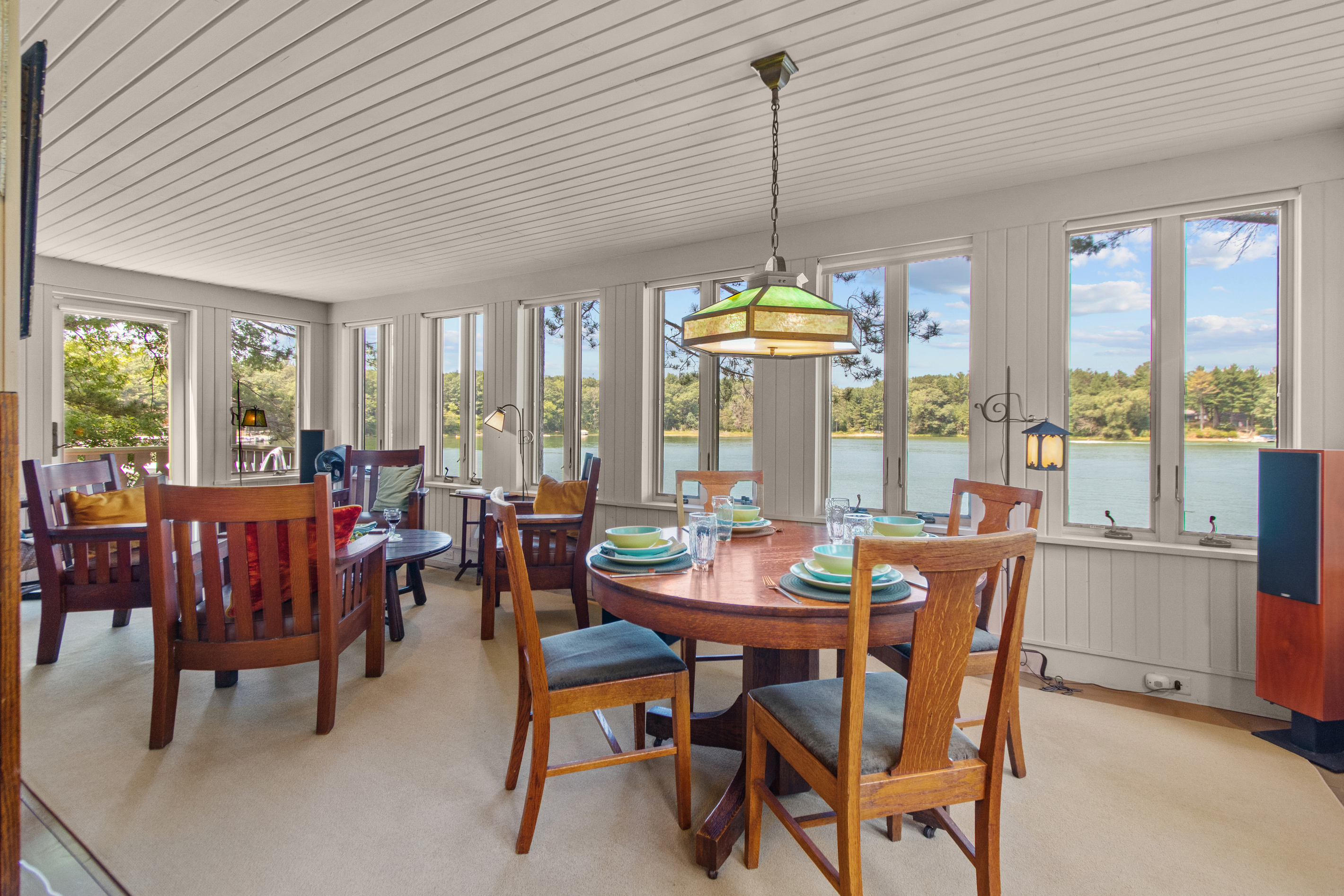 Gather around the table for good food and even better conversation, all while enjoying beautiful lake views just outside the windows.