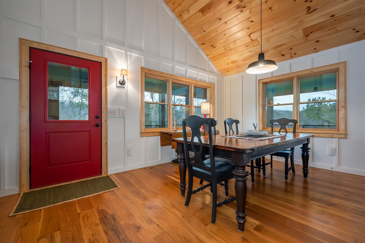 Dining room area on main level of home