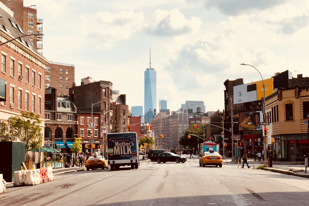 West Village streets with One World Trade Center views — NYC