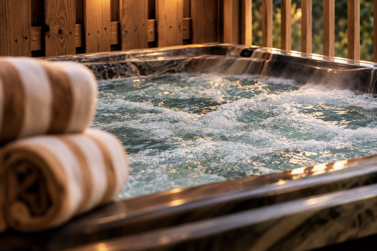 Let the swirling jets knead out every knot from a long day of exploring.