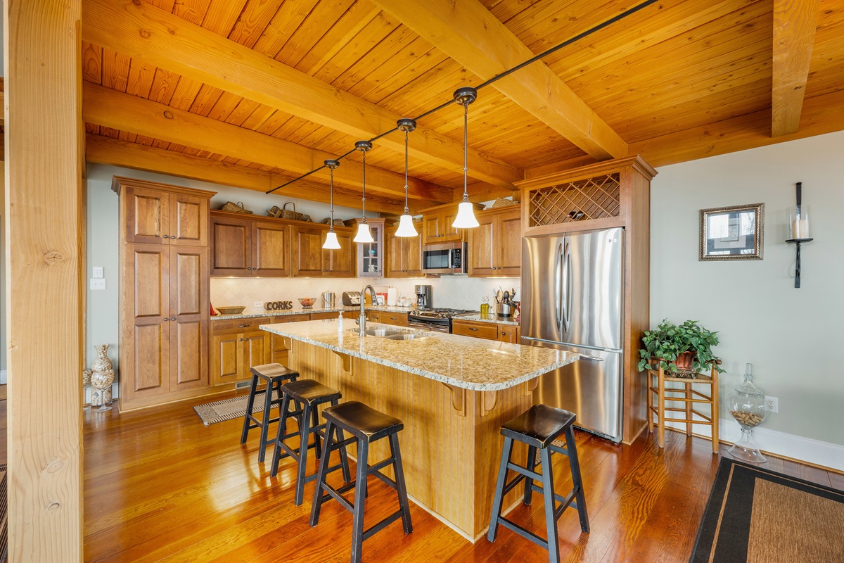 Fully stocked kitchen