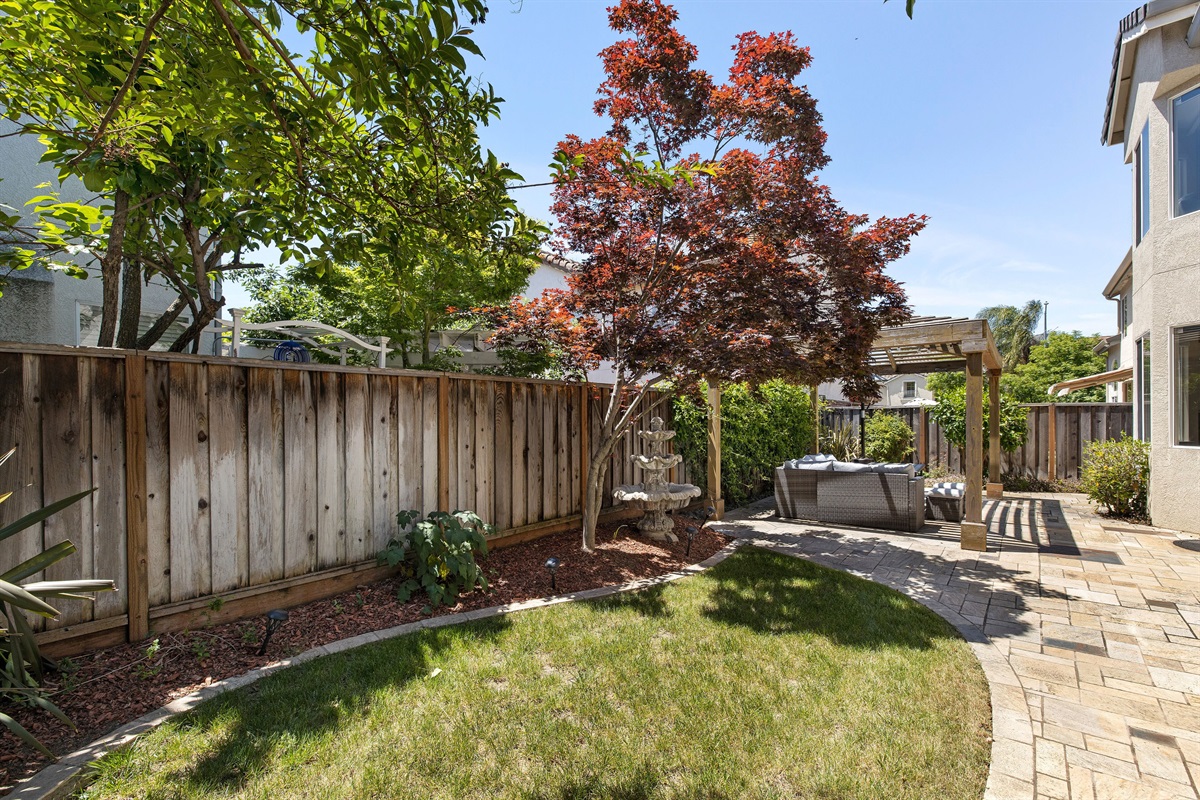 Enjoy the day or night in our spacious backyard