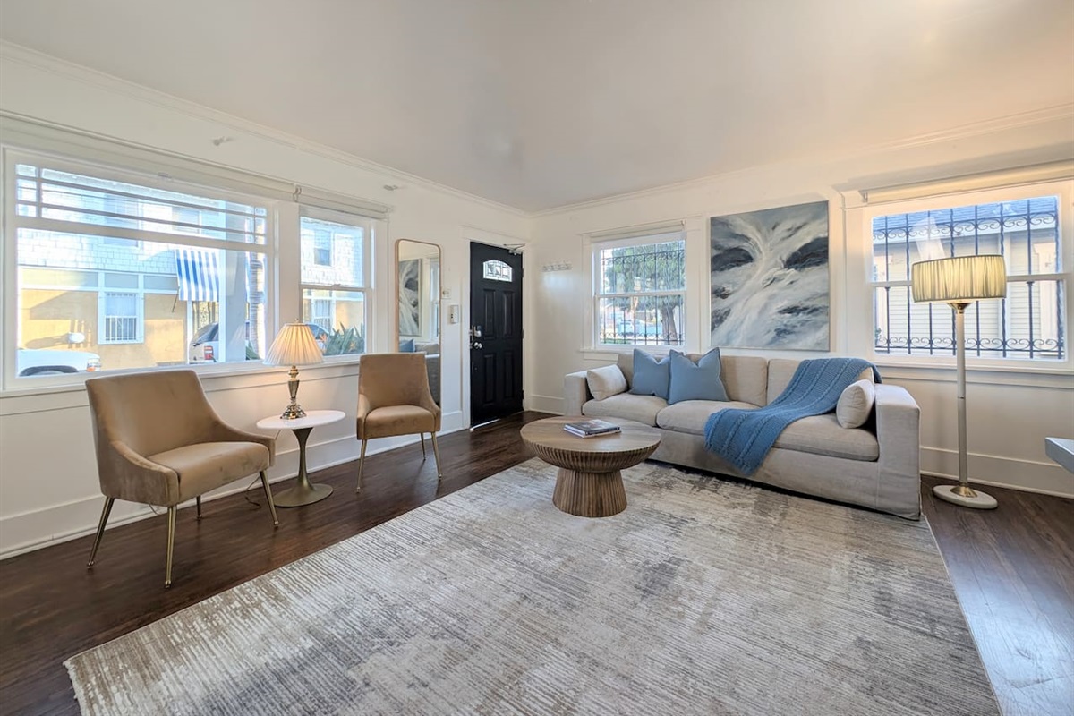 Sun-filled living space.