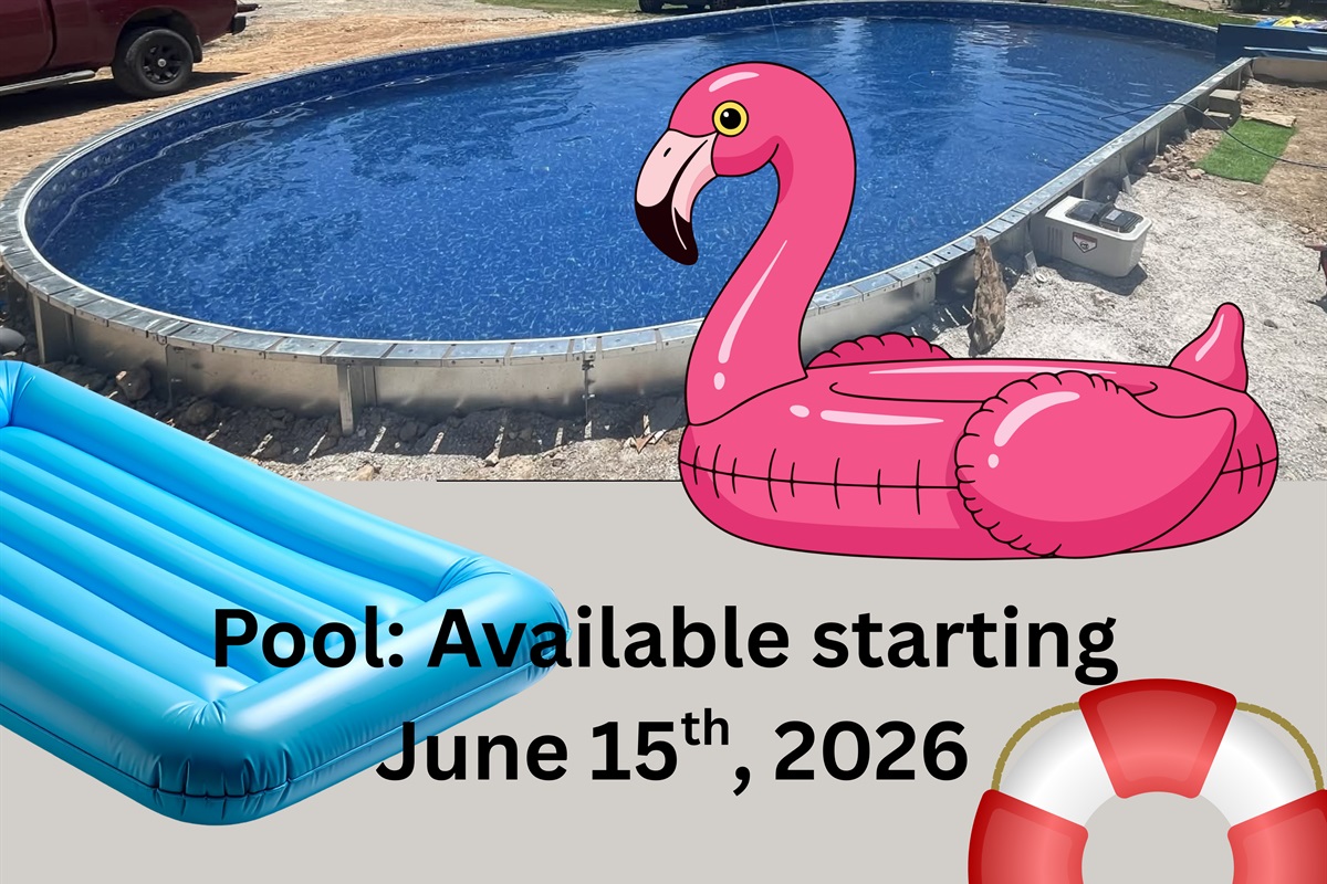 A pool will be installed and available after June 15th, 2026.