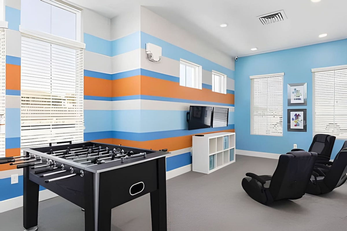 A cool play zone with games for kids and teens—perfect for family fun!