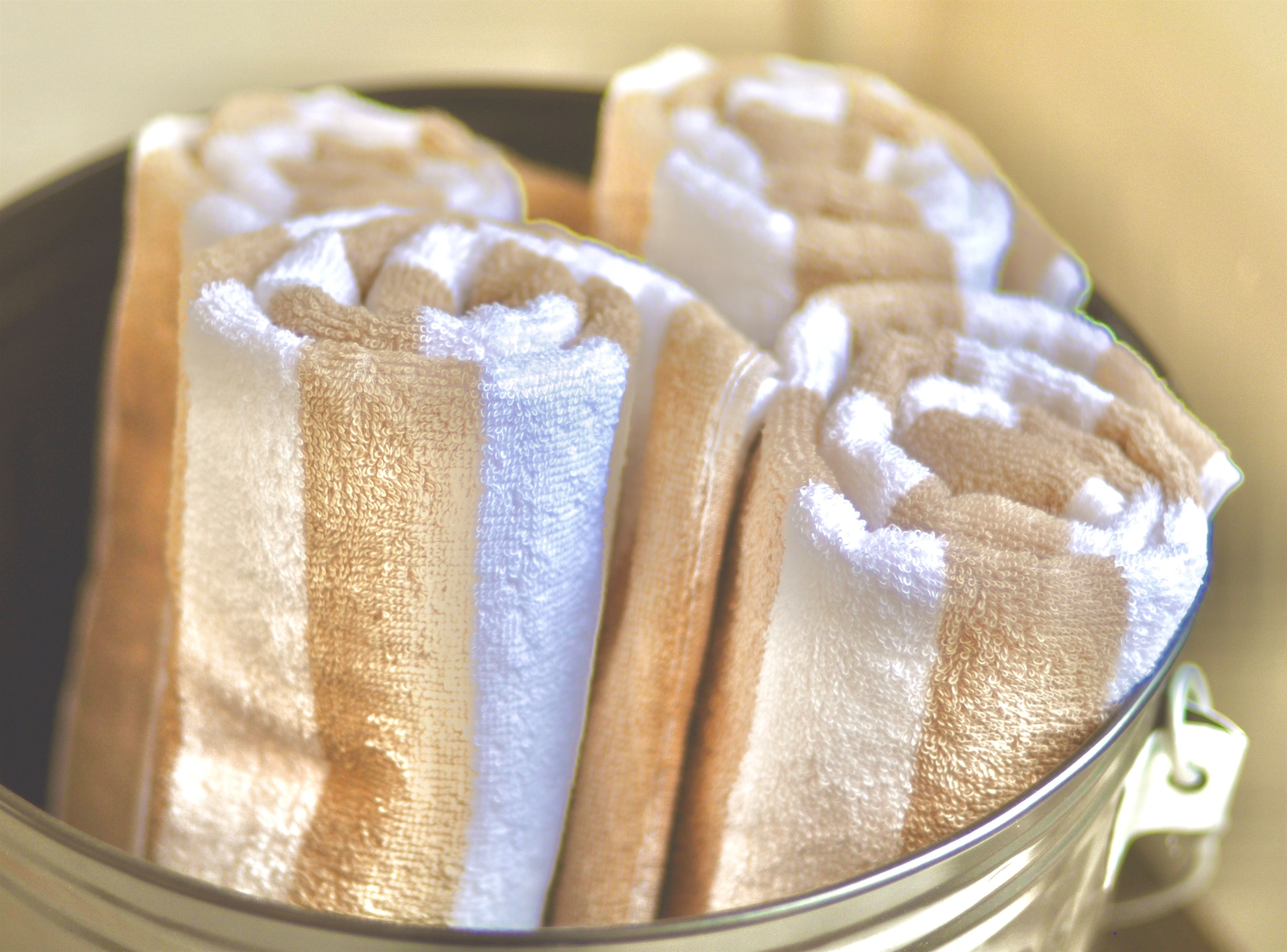 Plenty of towels for the beach and hot tub