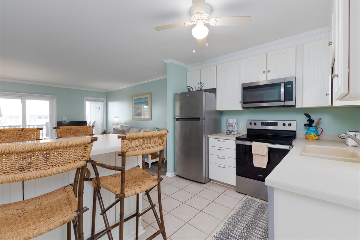 Kitchen and dining area