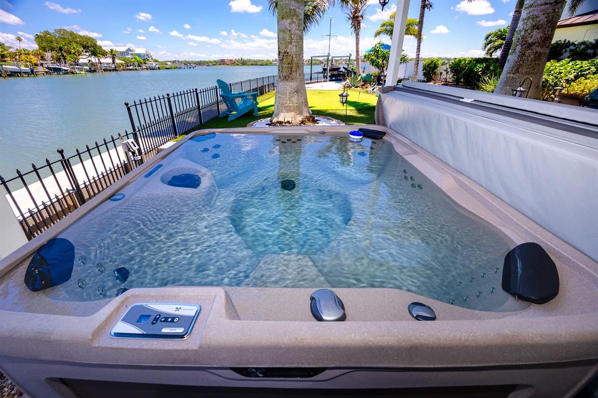 Enjoy the hot tub with a view! 