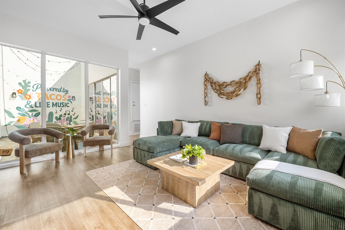 Super Spacious Living Room with Smart TV.