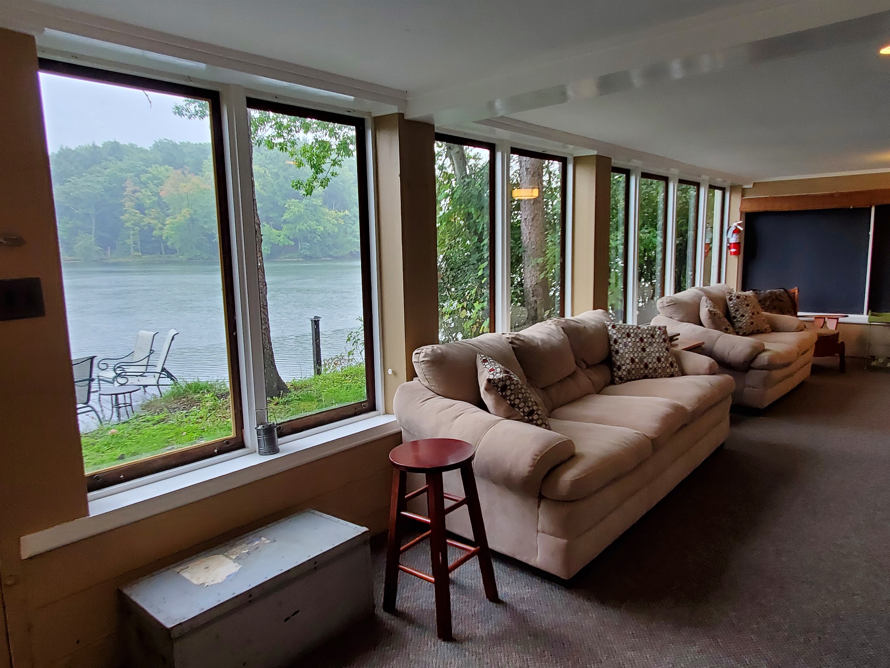 Easy lake access from lower level game room